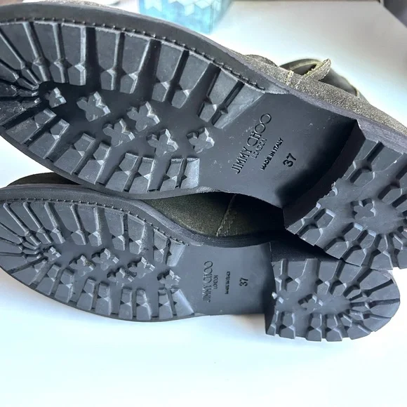 JIMMY CHOO SUEDE MOTO BOOTS SIZE 37 - Picture 7 of 8